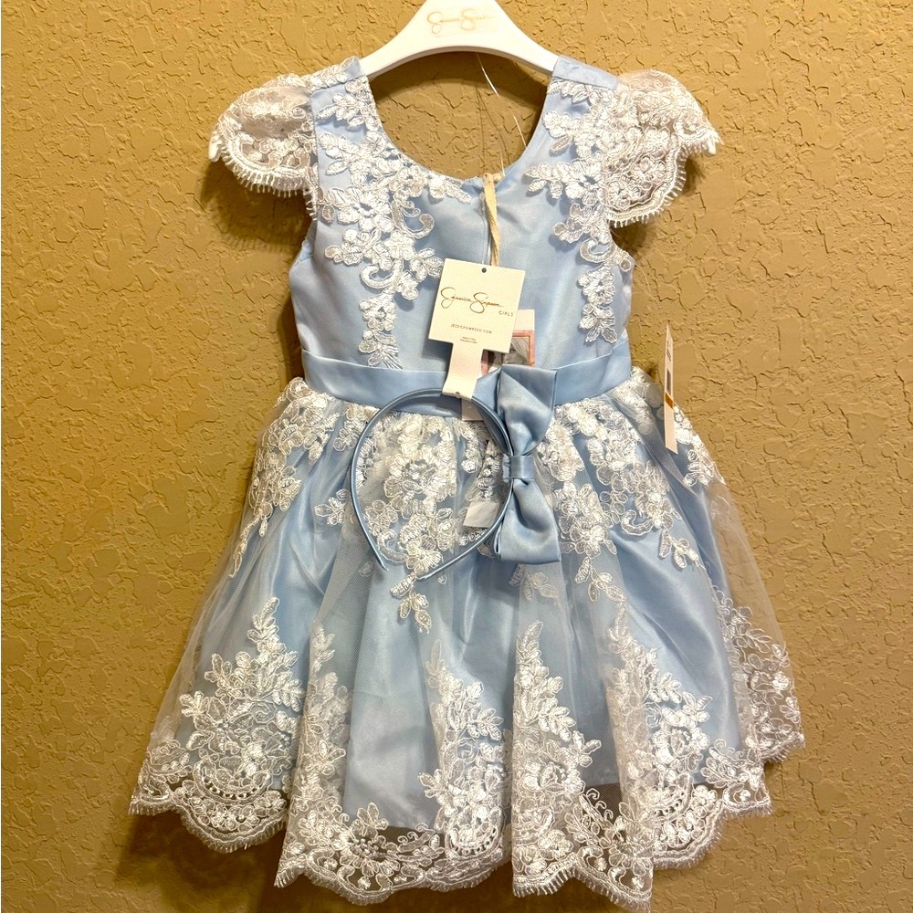 Jessica Simpson Elegant Blue Formal Dress